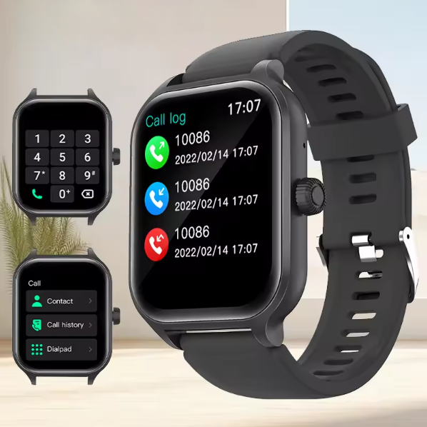 Velora X1 SmartFit Watch – 2.01" Wireless Calling Fitness Tracker with Heart Rate & Sleep Monitor (Black)