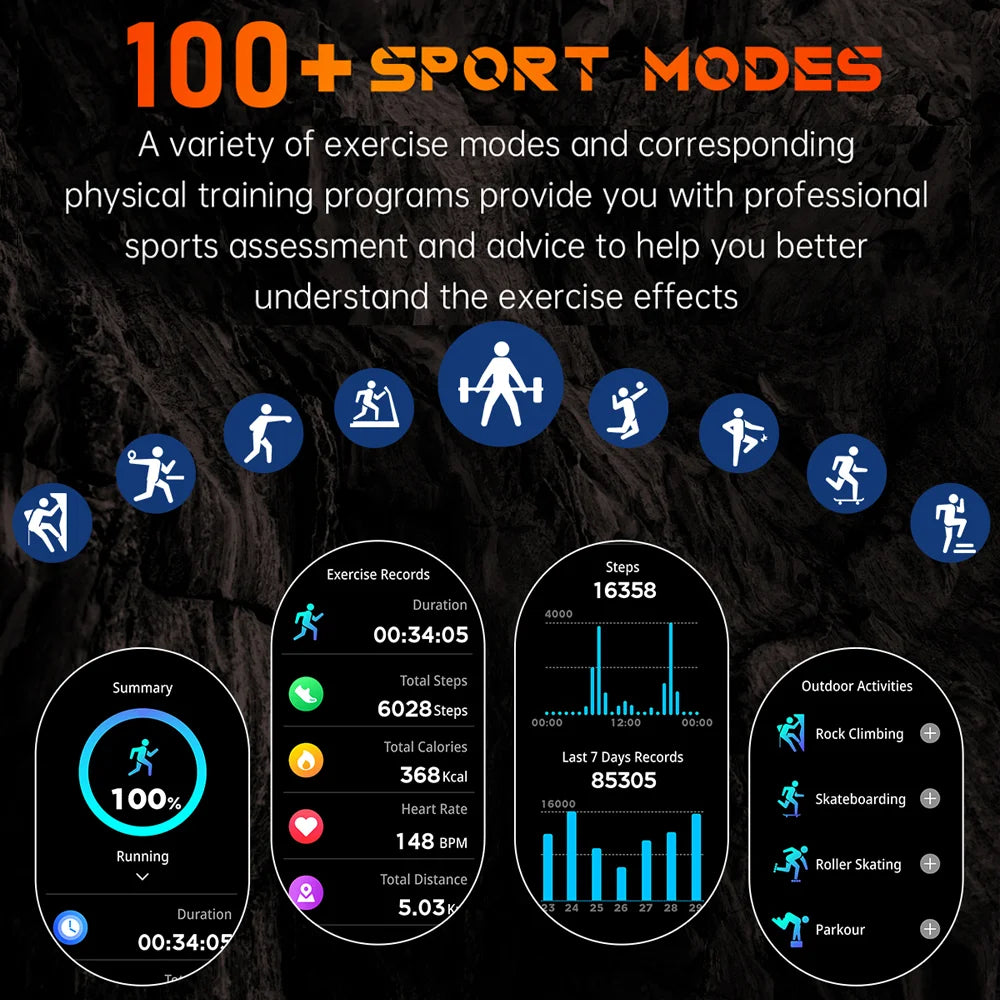 ChiBear KT80 Military Smart Watch – 10ATM Waterproof Rugged Design, 1.46" AMOLED Display, LED Flashlight, 515mAh Battery & Bluetooth Calls