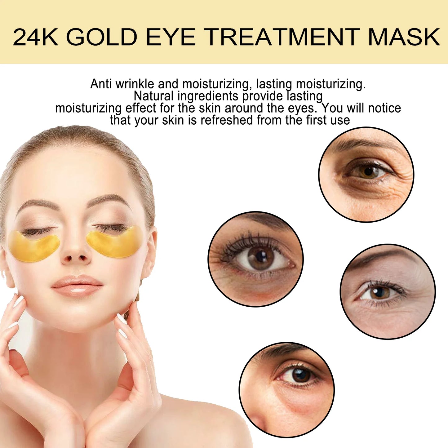 EELHOE LumiGold 24K Renewal Eye Patches – 60PCS