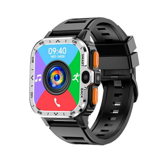 PGD Smartwatch (Silver) –  Dual Camera, GPS, WiFi, NFC, 2.03" Display