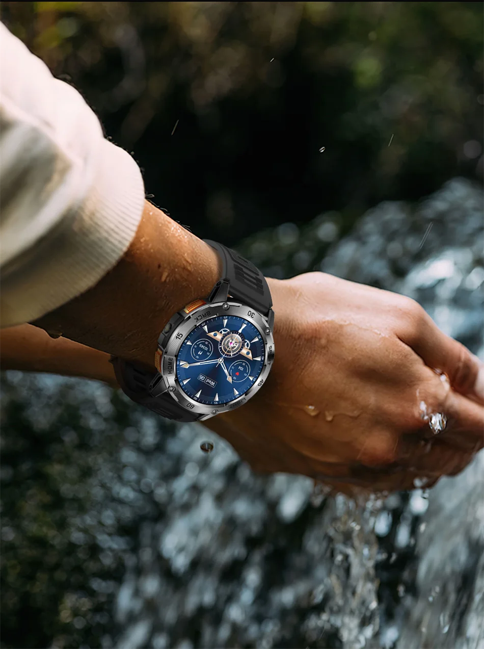 ChiBear YK10 Outdoor Smart Watch – LED Flashlight, 100+ Sports Modes, Compass & Bluetooth Calls