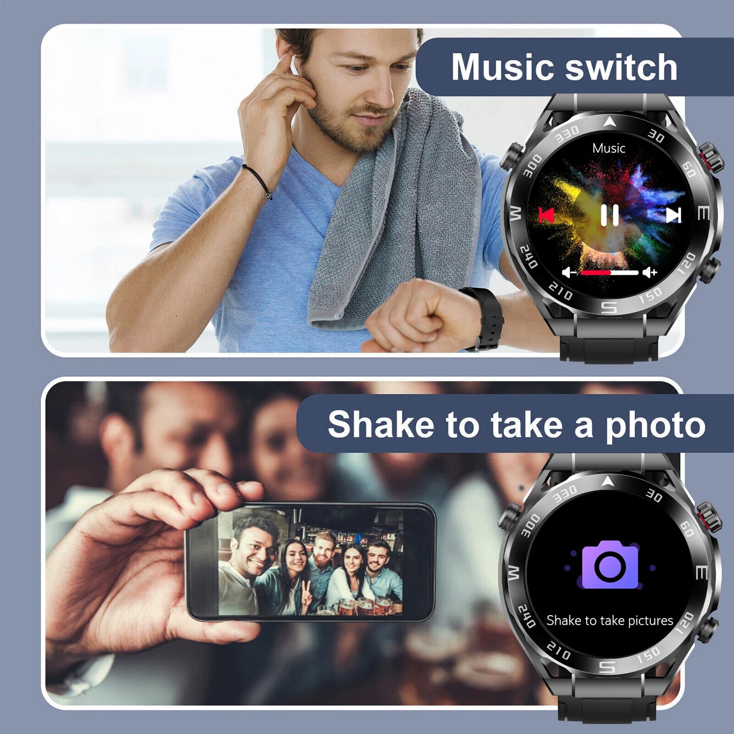 W&O X5 Pro Max Smartwatch – NFC Sports Watch with Bluetooth Calling, Health Tracking & Custom Dials for Android & iOS