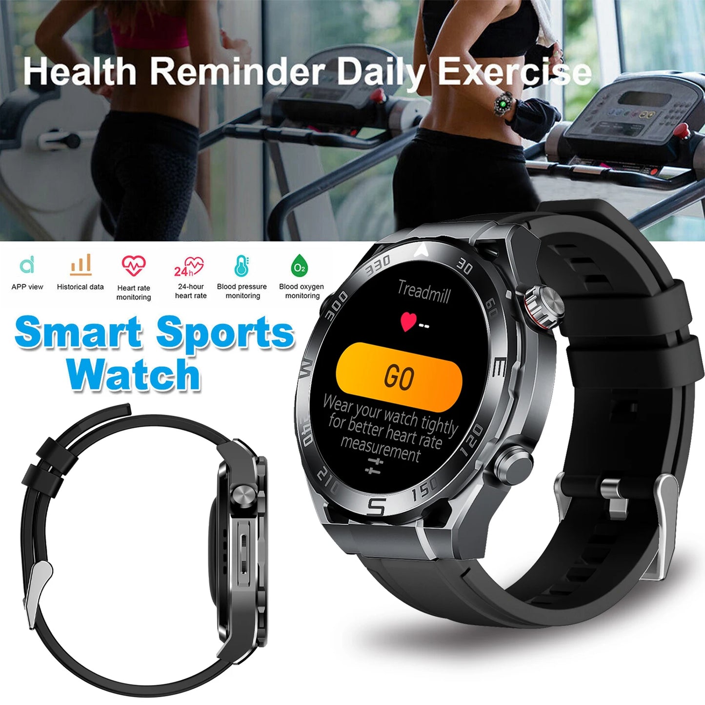 W&O X5 Pro Max Smartwatch – NFC Sports Watch with Bluetooth Calling, Health Tracking & Custom Dials for Android & iOS