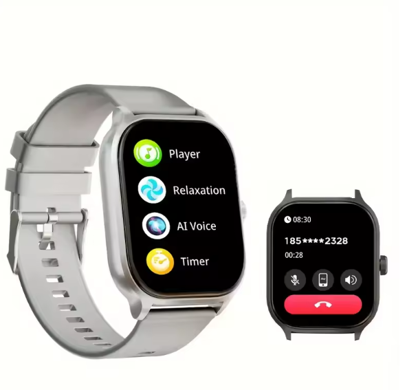 Velora X1 SmartFit Watch – 2.01" Wireless Calling Fitness Tracker with Heart Rate & Sleep Monitor (Slivery)